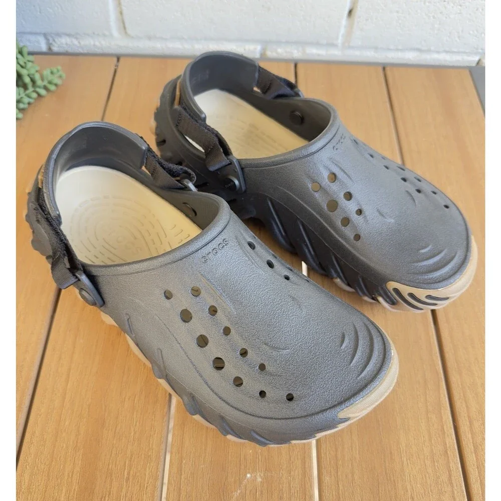 Crocs Echo Gum RO Clog Black Men’s 8 Women’s 10 LiteRide 211675 New